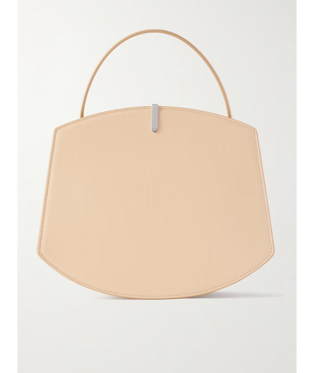 Savette Бежевая кожаная сумка с короткими ручками, фото 6