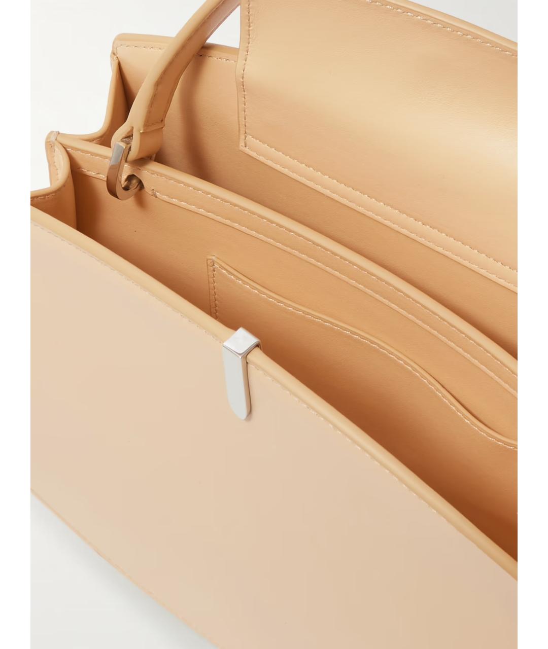 Savette Бежевая кожаная сумка с короткими ручками, фото 4