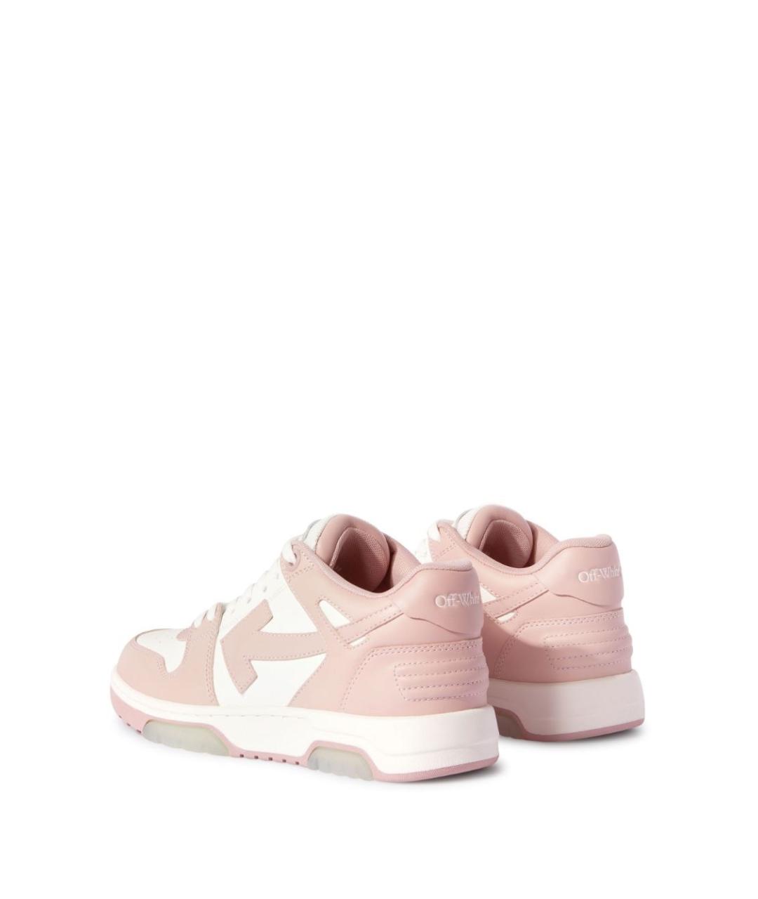 OFF-WHITE Розовые кожаные кеды, фото 5