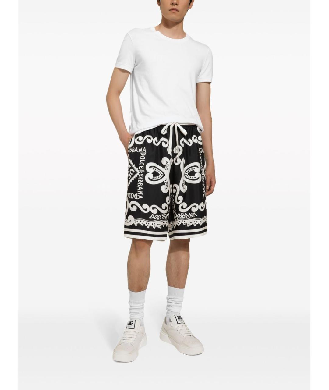 DOLCE&GABBANA Мульти шелковые шорты, фото 2