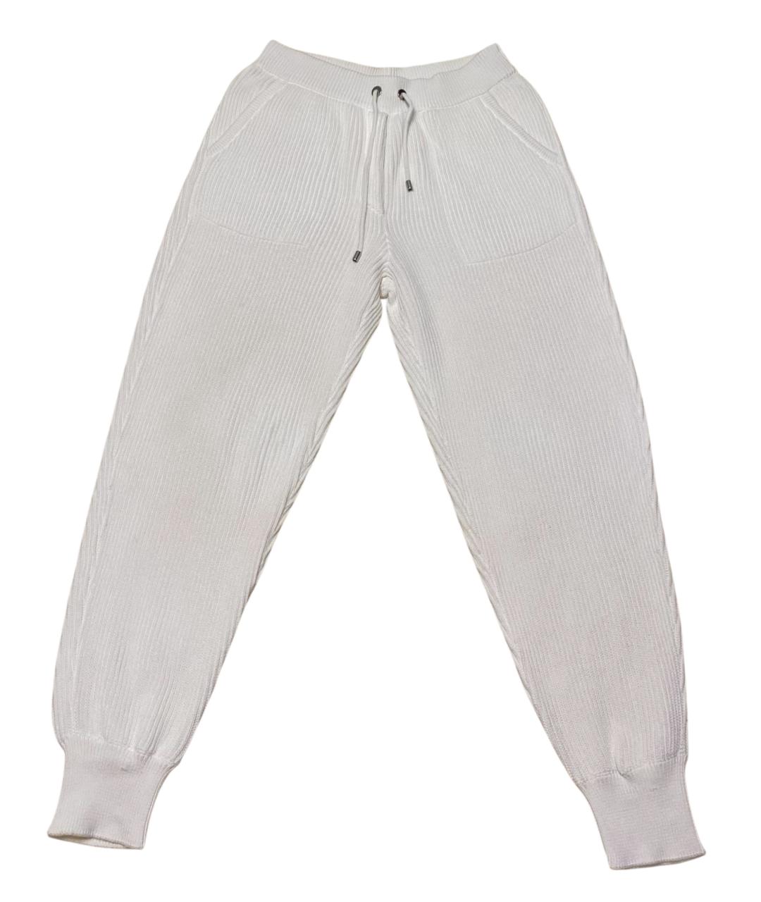 BRUNELLO CUCINELLI Белые хлопковые брюки широкие, фото 8