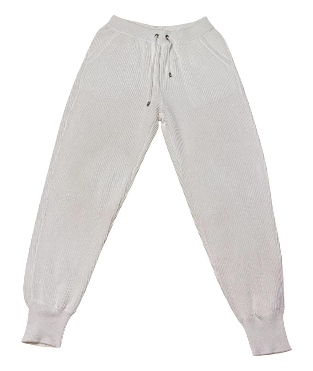 BRUNELLO CUCINELLI Белые хлопковые брюки широкие, фото 1