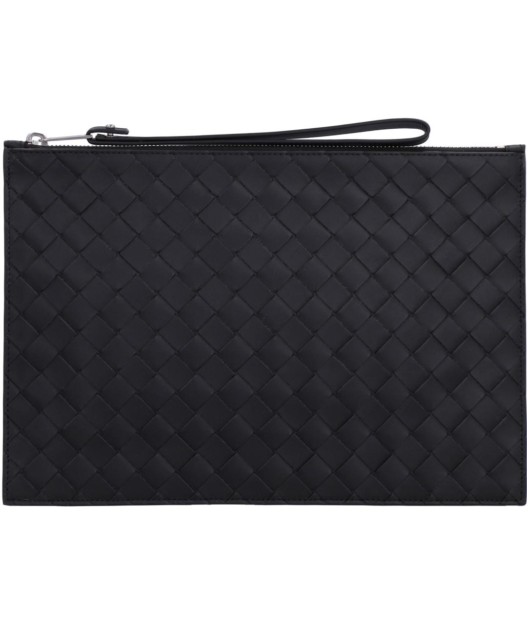 BOTTEGA VENETA Черная кожаная барсетка, фото 2