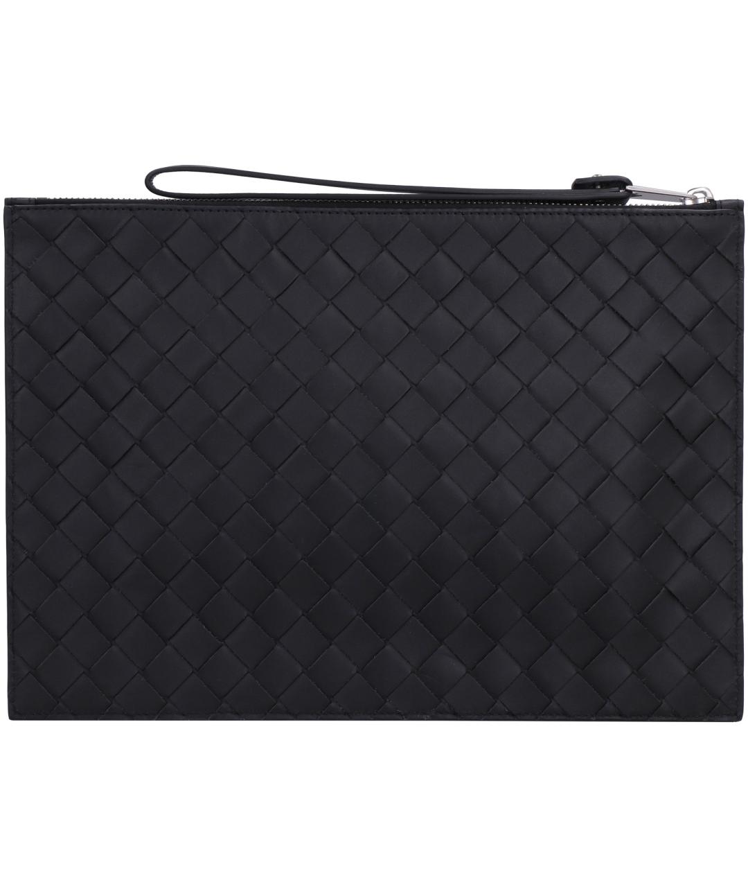 BOTTEGA VENETA Черная кожаная барсетка, фото 4