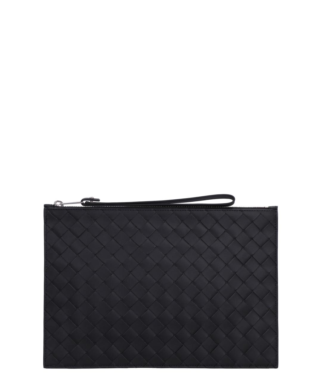 BOTTEGA VENETA Черная кожаная барсетка, фото 1