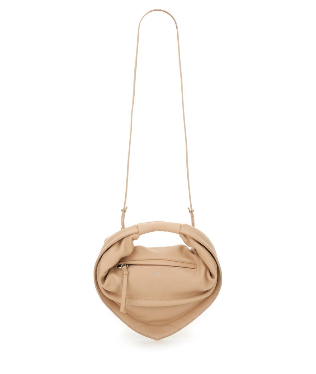 FEDERICO CINA Розовая кожаная сумка с короткими ручками, фото 2