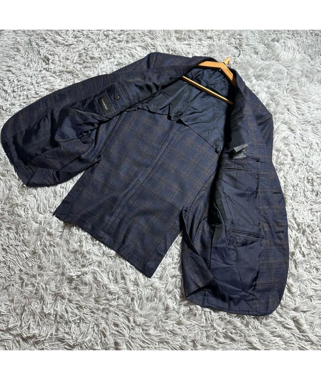 ERMENEGILDO ZEGNA XXX Темно-синий шерстяной пиджак, фото 2