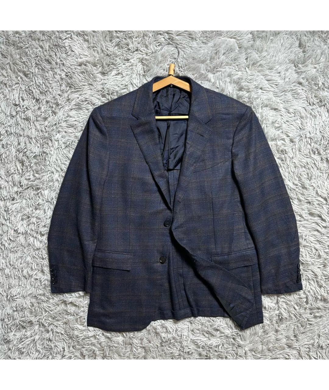 ERMENEGILDO ZEGNA XXX Темно-синий шерстяной пиджак, фото 9