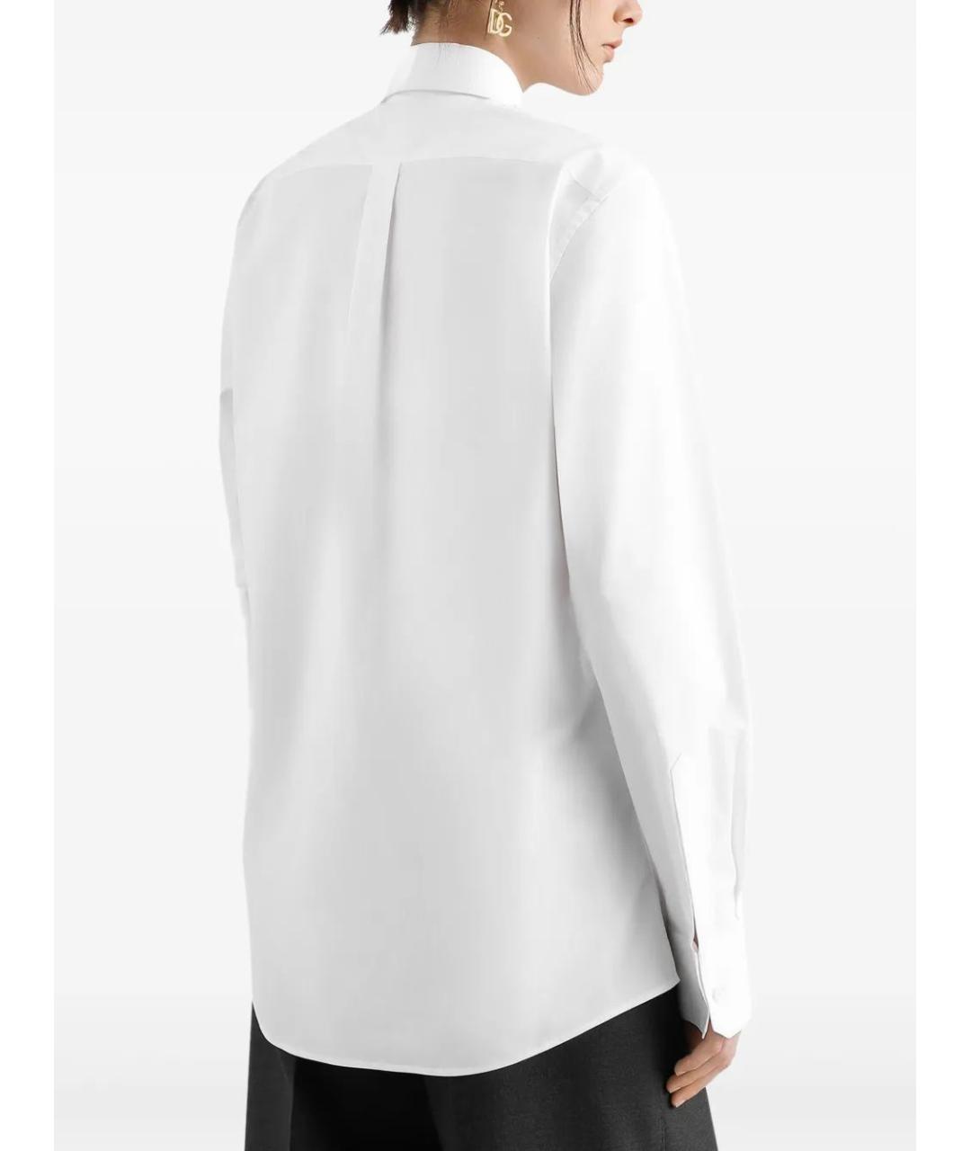 DOLCE&GABBANA Белая хлопковая рубашка, фото 4