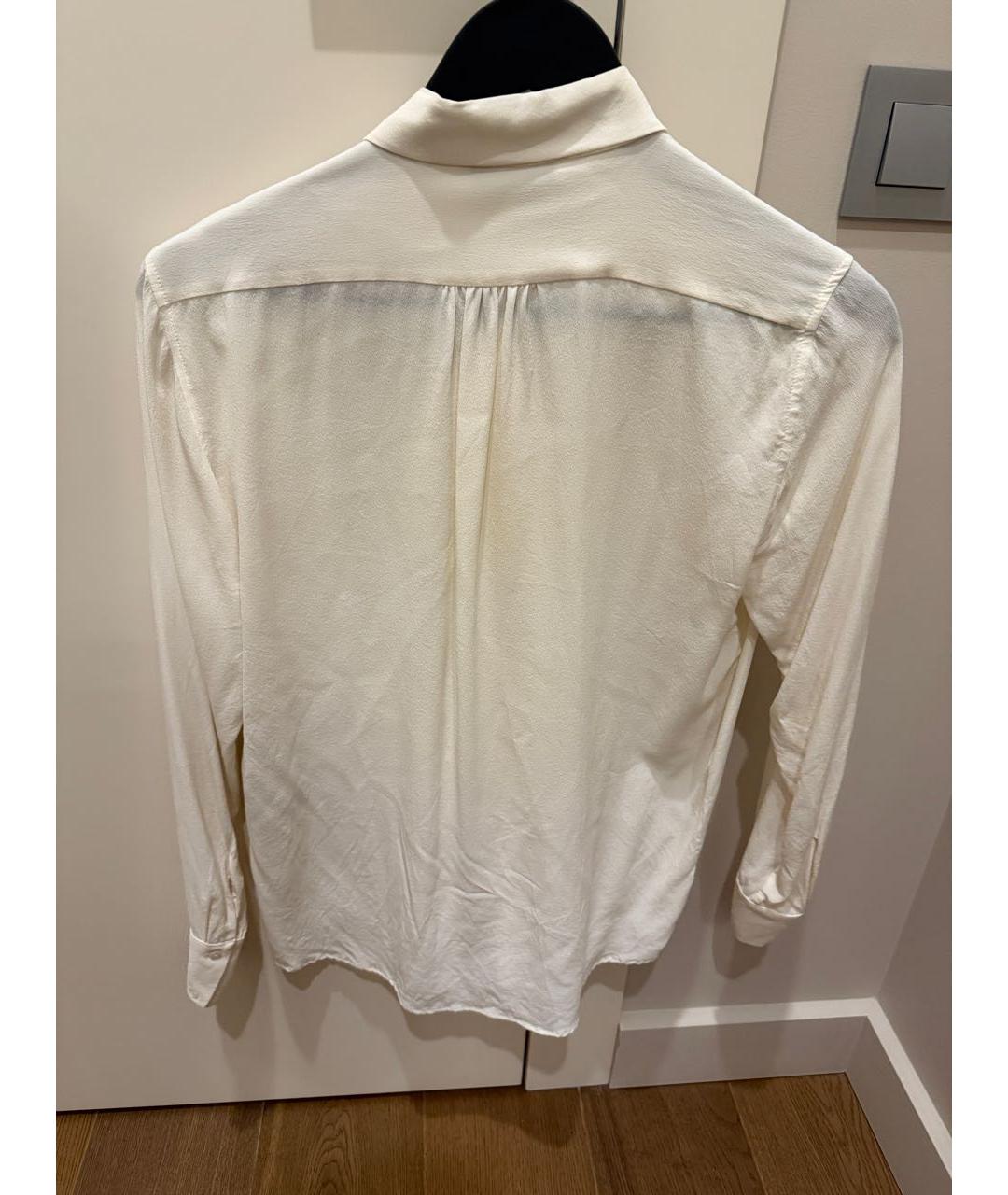 SANDRO Белая шелковая блузы, фото 2