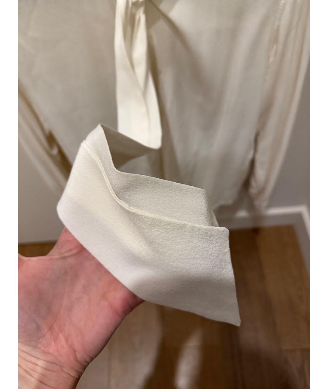 SANDRO Белая шелковая блузы, фото 4