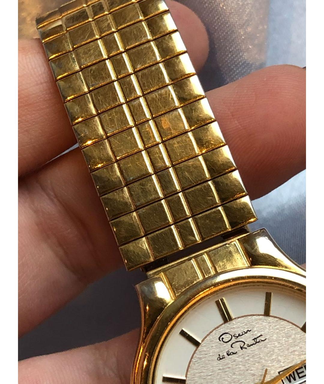 OSCAR DE LA RENTA Золотые металлические часы, фото 6
