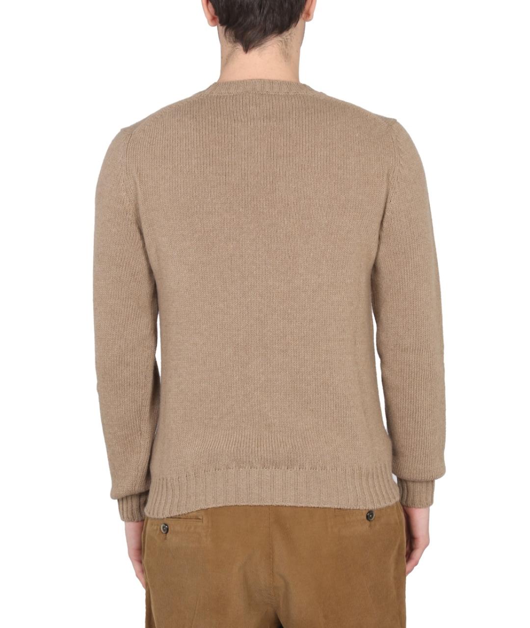 PT TORINO Коричневый шерстяной джемпер / свитер, фото 3