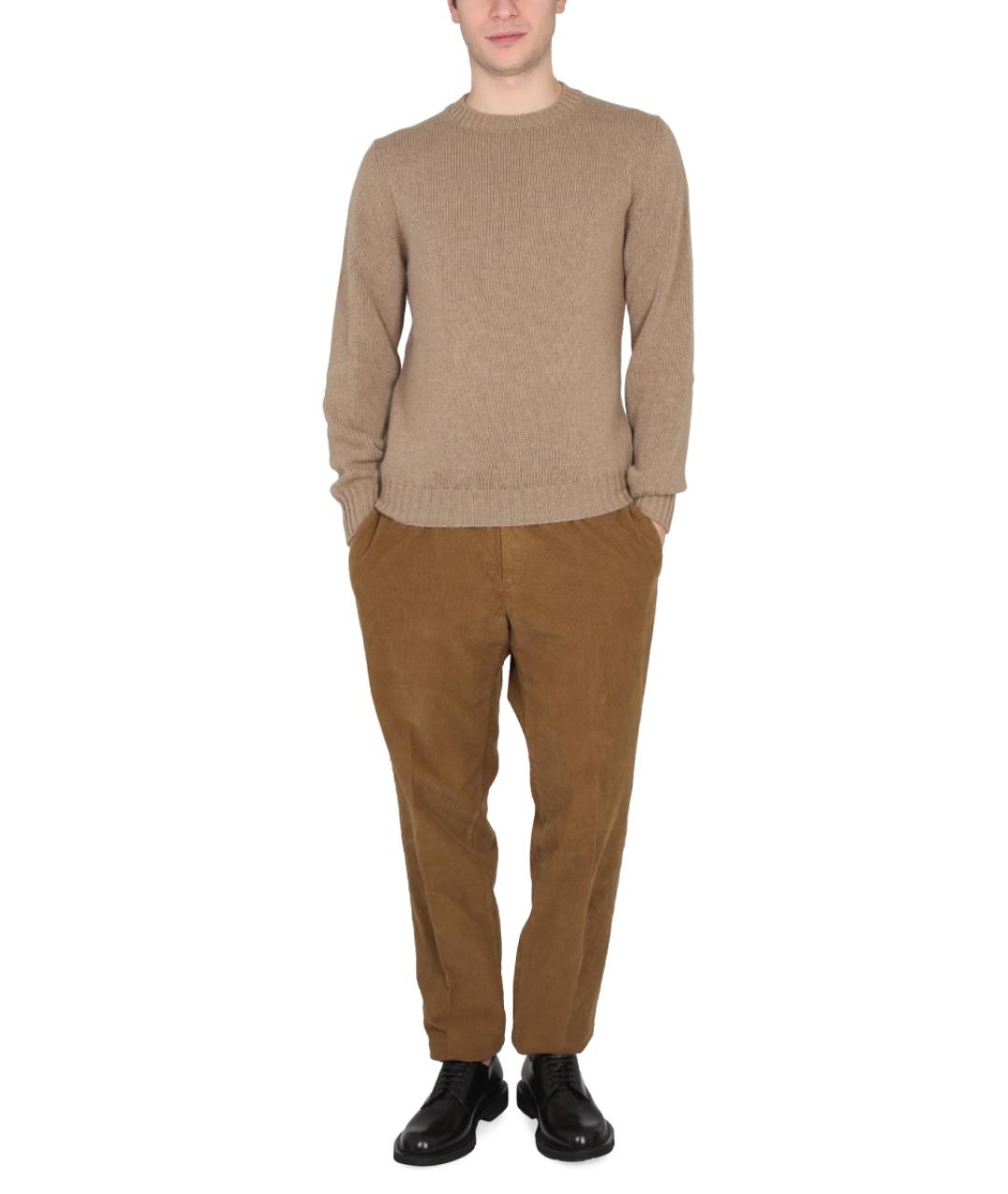 PT TORINO Коричневый шерстяной джемпер / свитер, фото 2