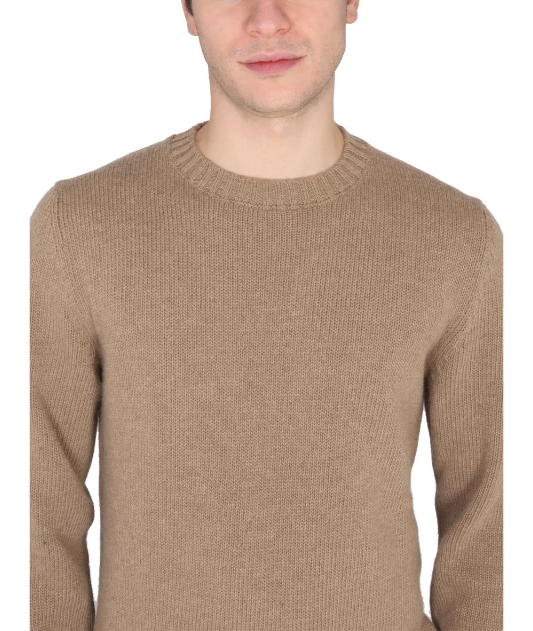 PT TORINO Коричневый шерстяной джемпер / свитер, фото 4