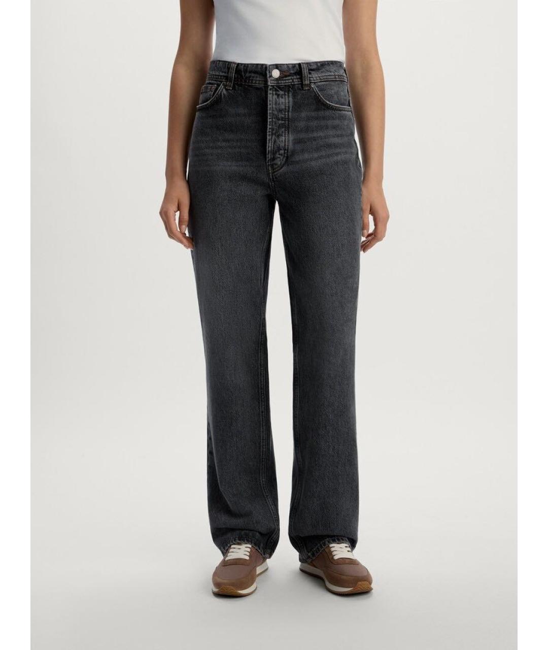 12 STOREEZ Антрацитовые хлопковые прямые джинсы, фото 2