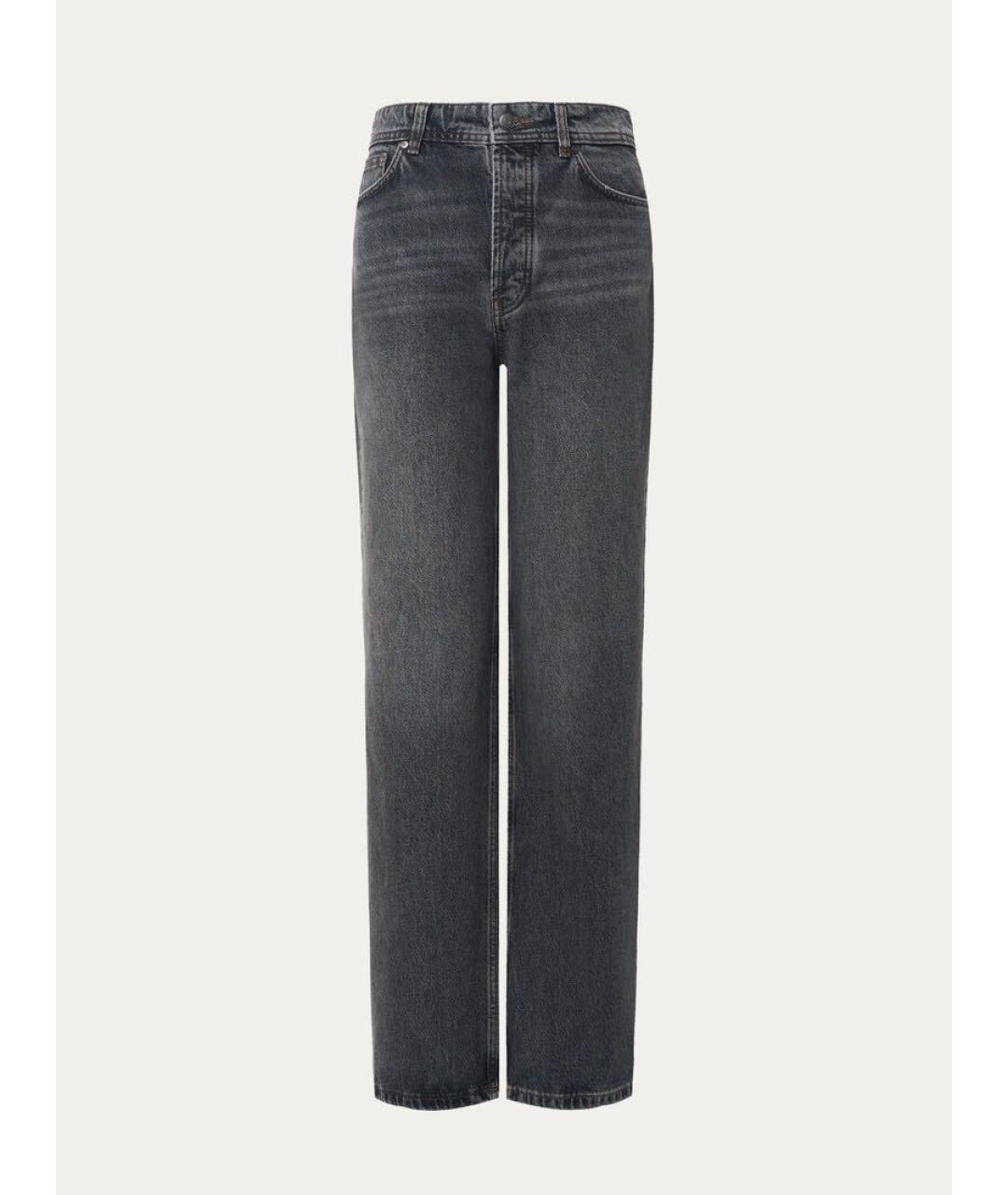 12 STOREEZ Антрацитовые хлопковые прямые джинсы, фото 4