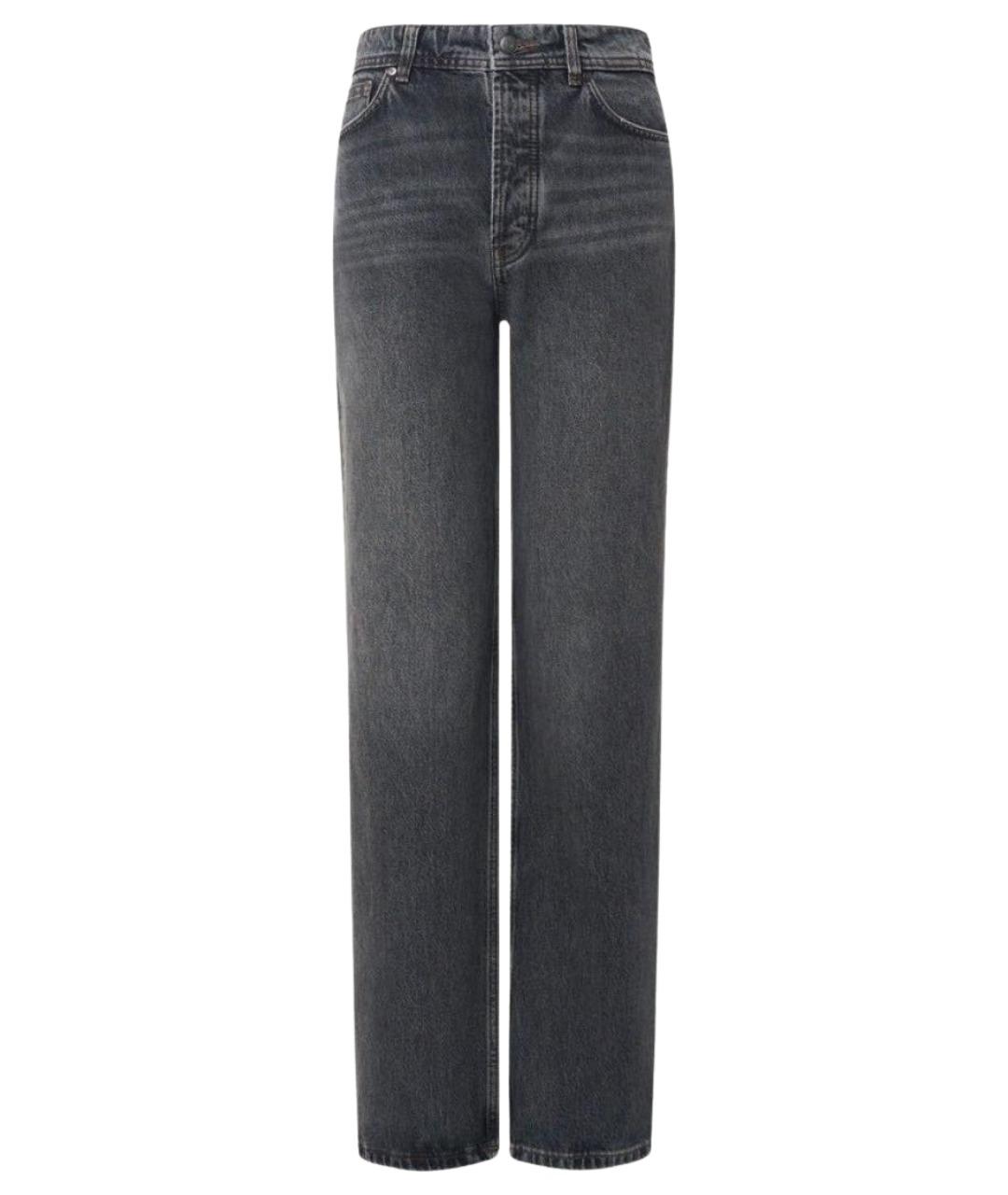12 STOREEZ Антрацитовые хлопковые прямые джинсы, фото 1
