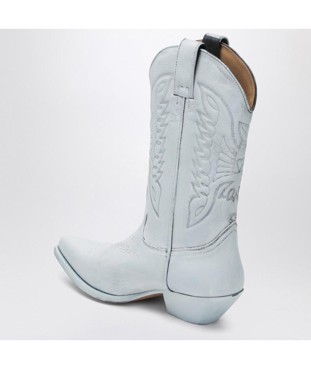 MM6 MAISON MARGIELA Белые кожаные высокие ботинки, фото 3