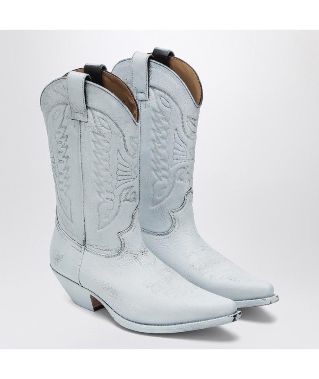 MM6 MAISON MARGIELA Белые кожаные высокие ботинки, фото 2