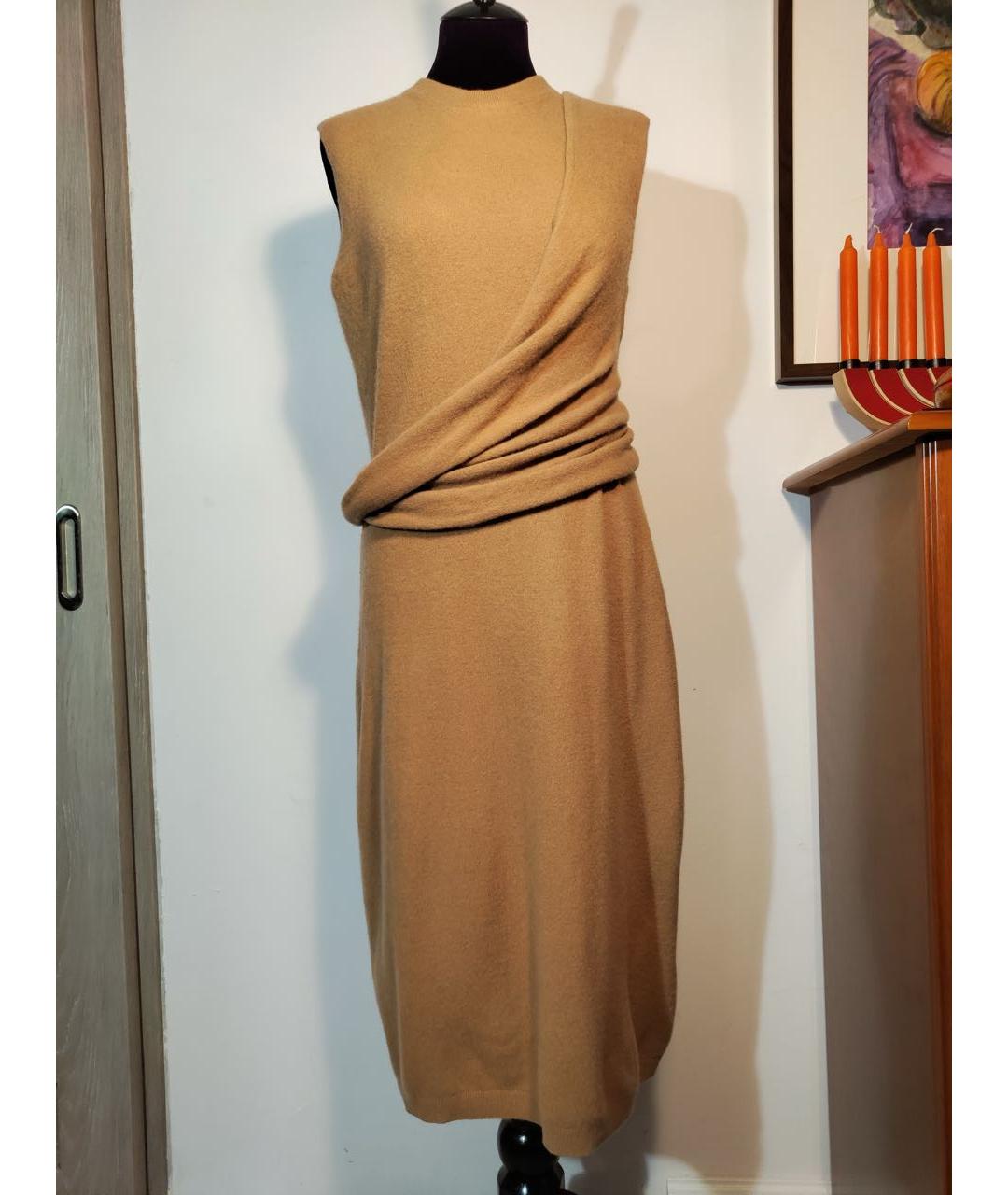 JOSEPH Горчичное шерстяное повседневное платье, фото 9
