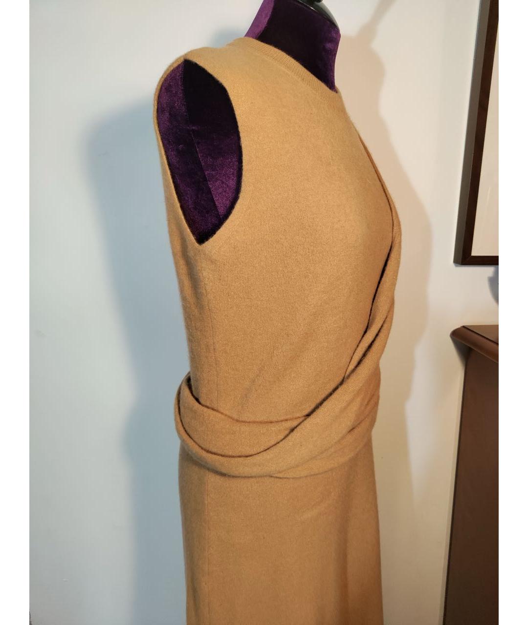 JOSEPH Горчичное шерстяное повседневное платье, фото 6