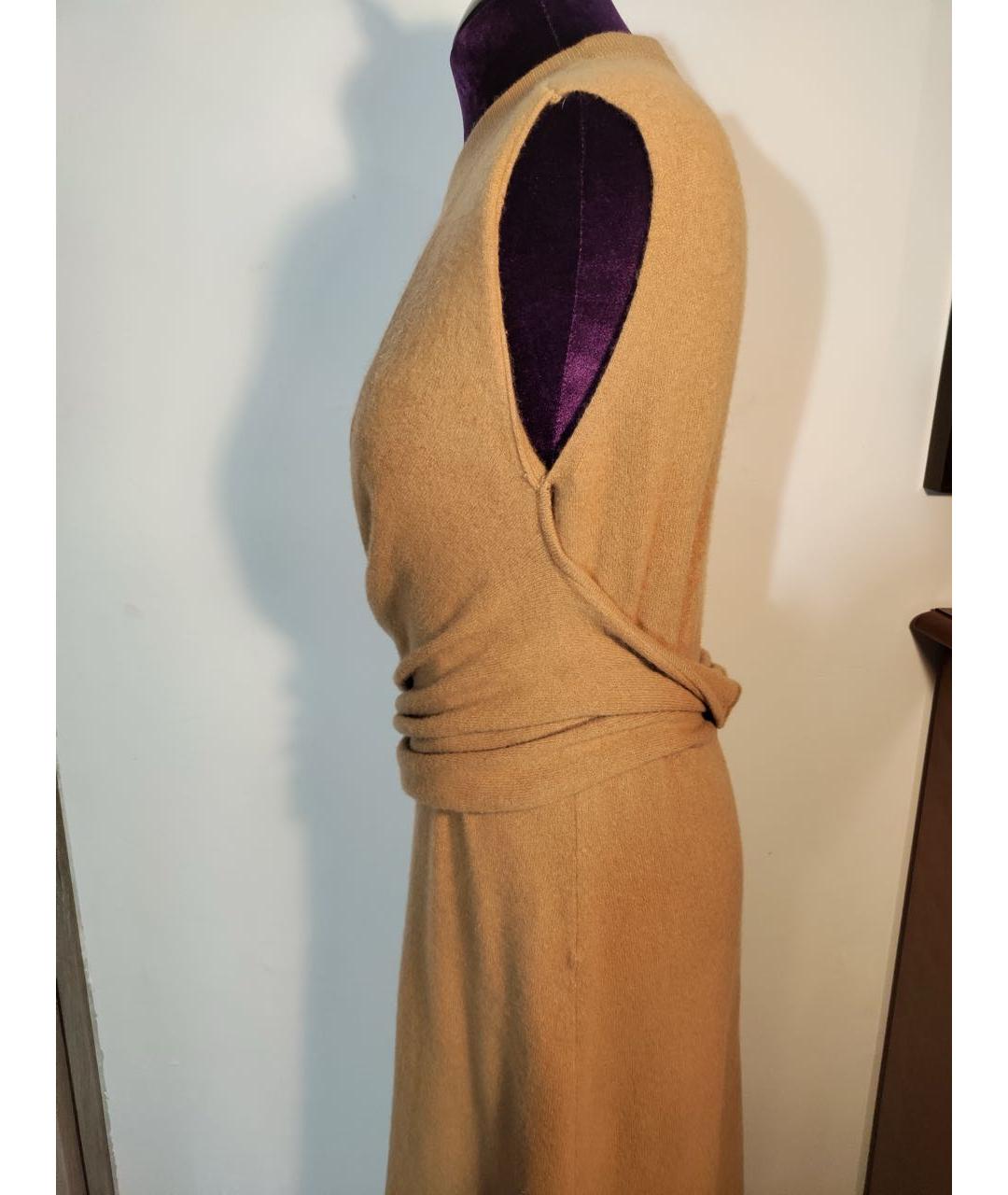 JOSEPH Горчичное шерстяное повседневное платье, фото 5