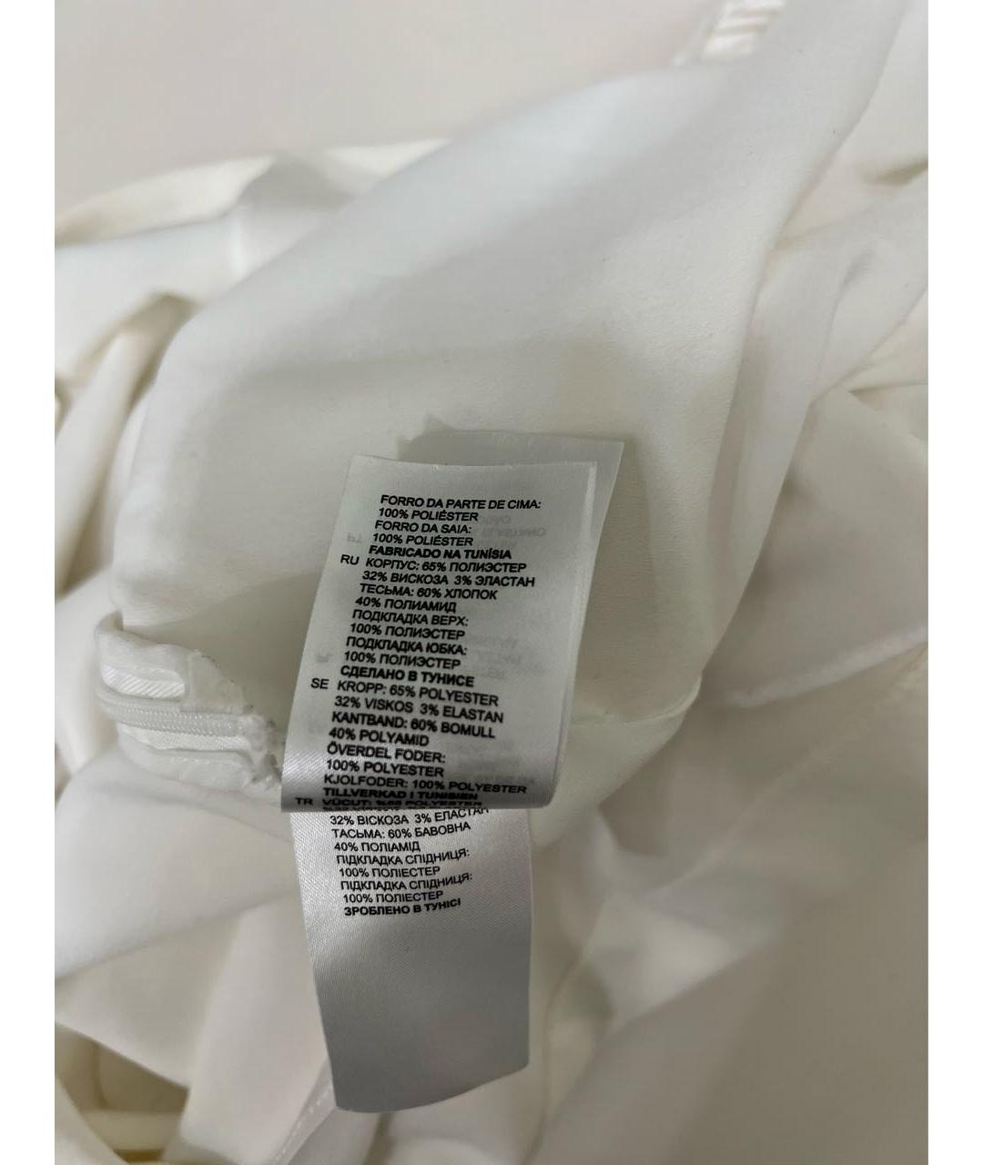 SANDRO Белое вискозное коктейльное платье, фото 7