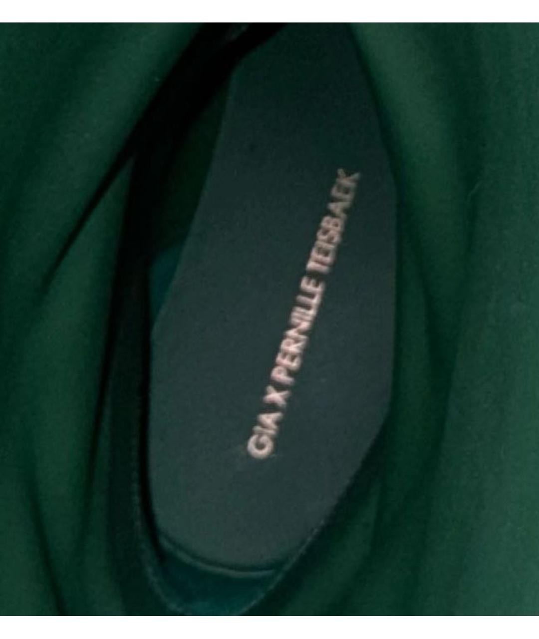 GIABORGHINI Зеленые кожаные сапоги, фото 5