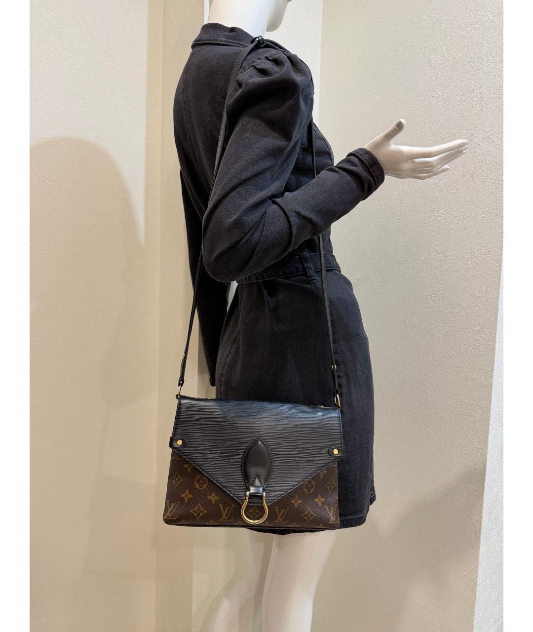 LOUIS VUITTON Коричневая кожаная сумка через плечо, фото 4