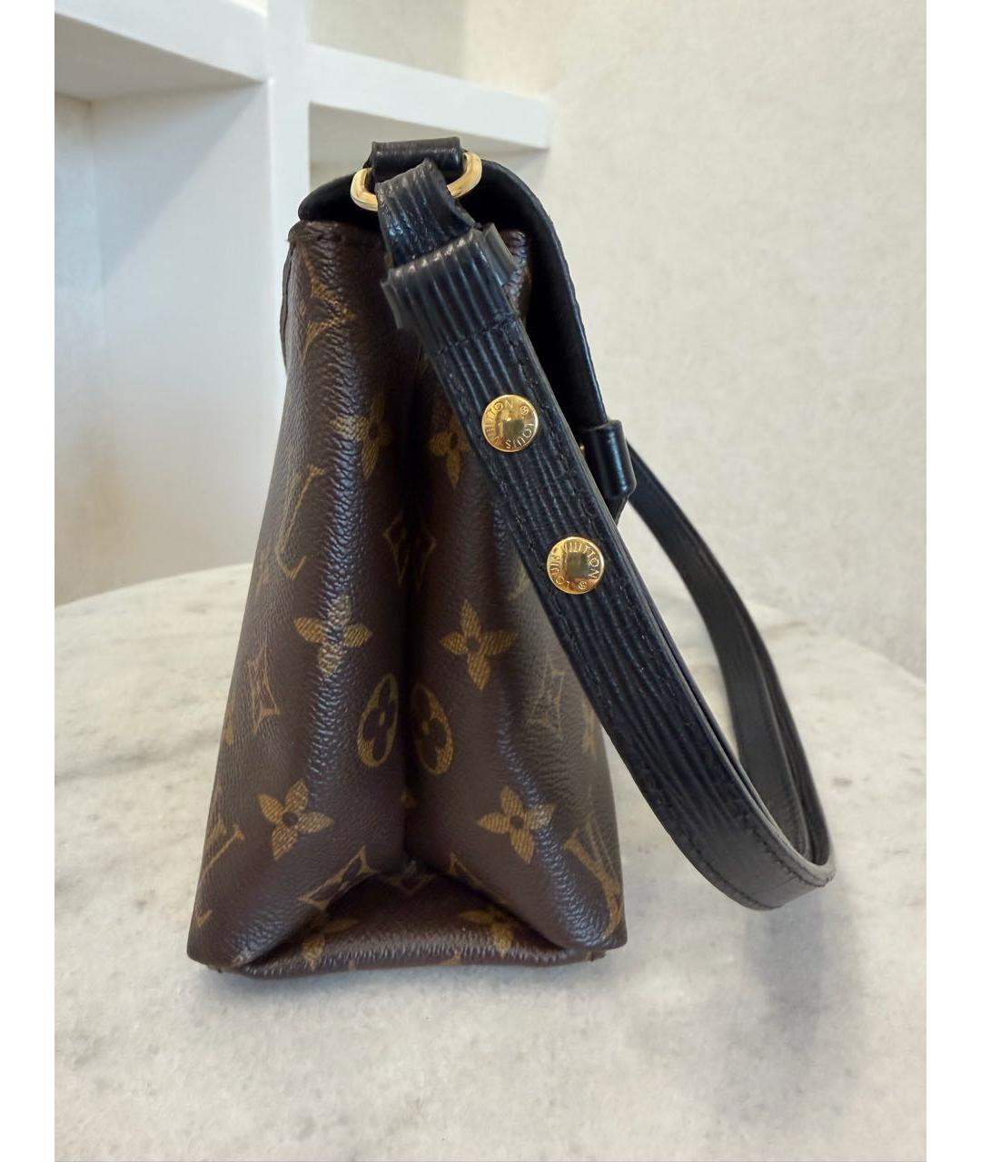 LOUIS VUITTON Коричневая кожаная сумка через плечо, фото 7