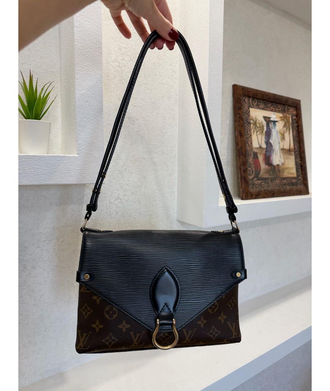 LOUIS VUITTON Коричневая кожаная сумка через плечо, фото 3