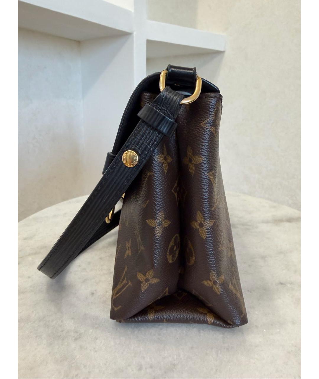 LOUIS VUITTON Коричневая кожаная сумка через плечо, фото 8