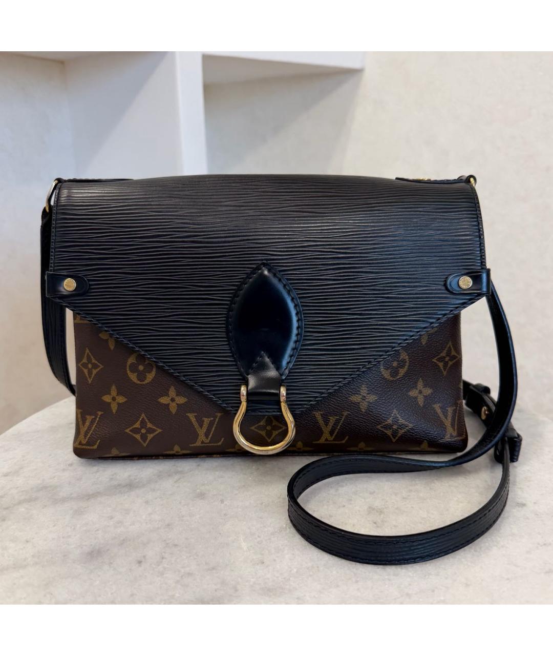 LOUIS VUITTON Коричневая кожаная сумка через плечо, фото 2