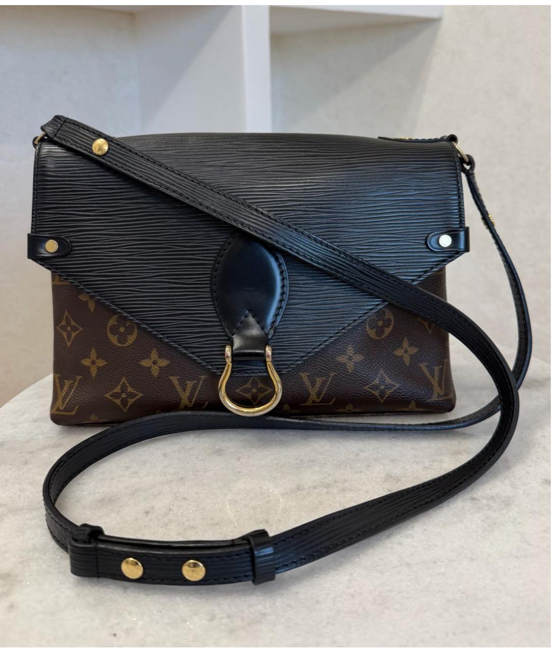 LOUIS VUITTON Коричневая кожаная сумка через плечо, фото 6