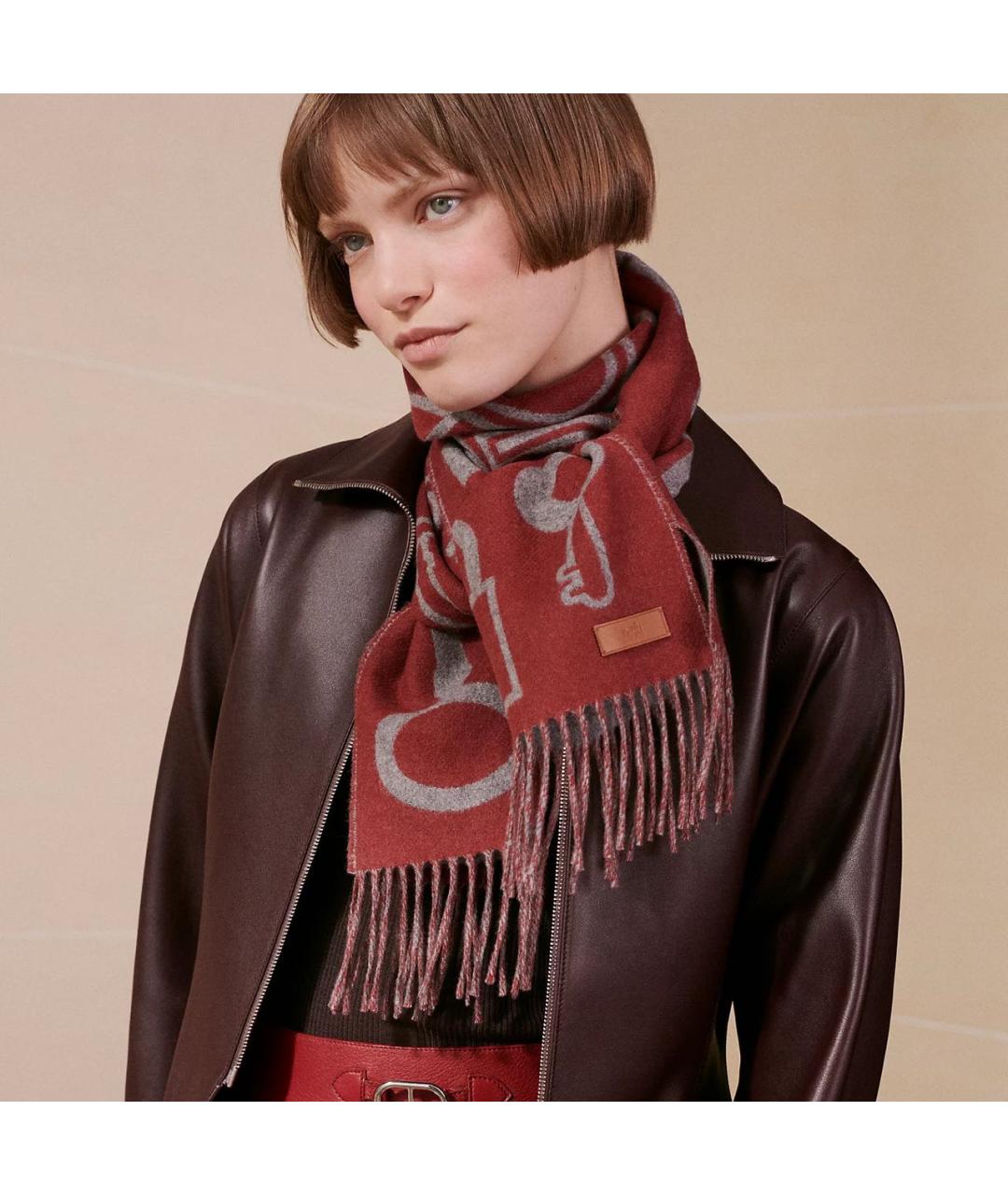 HERMES Мульти кашемировый шарф, фото 2