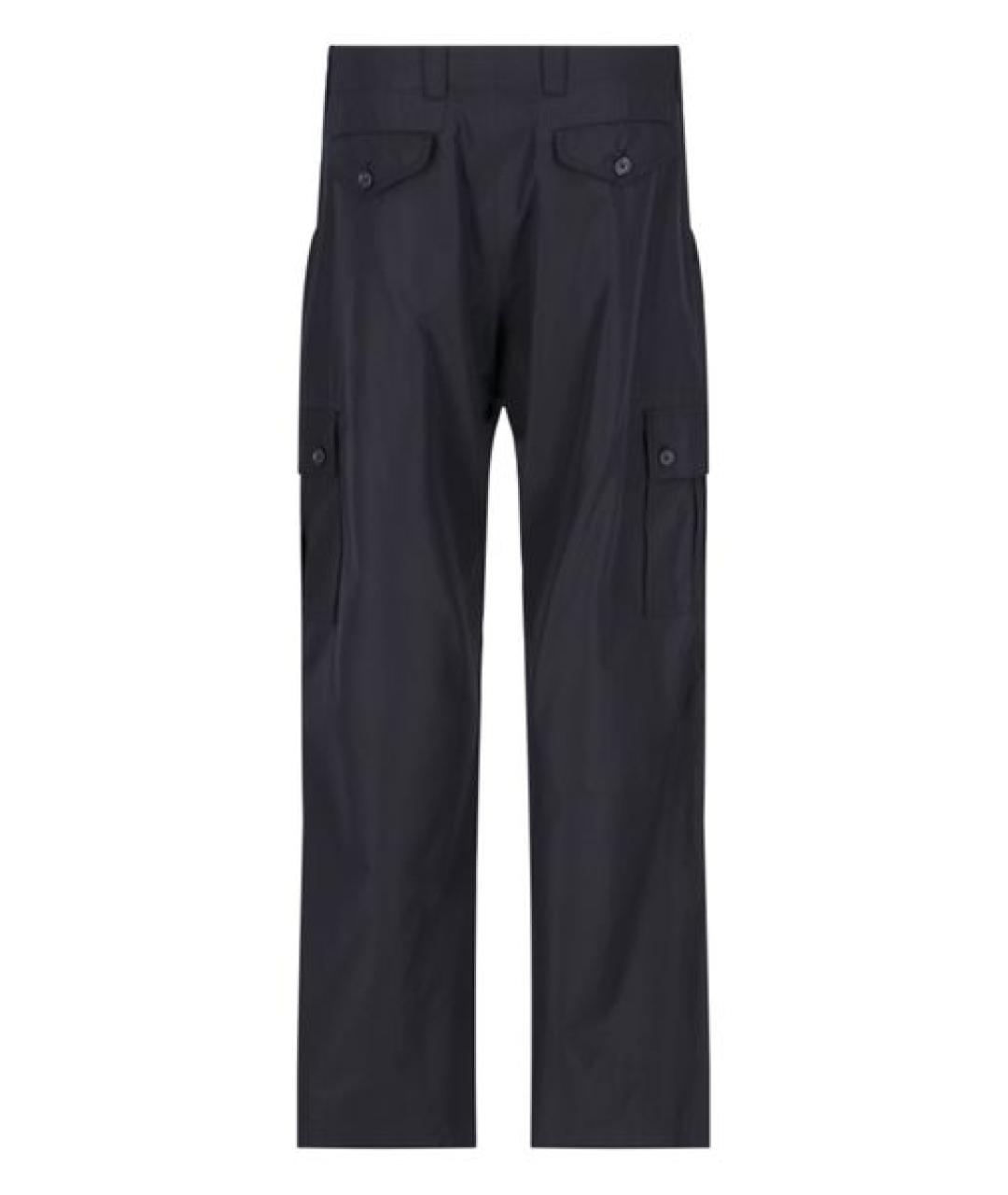 DOLCE&GABBANA Черные хлопковые повседневные брюки, фото 2