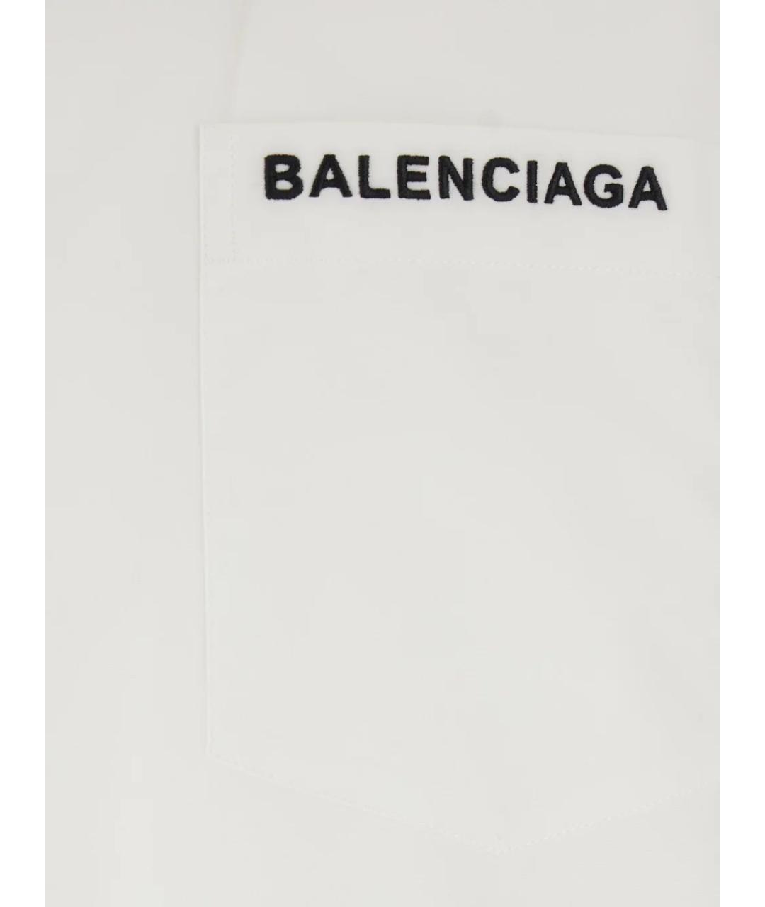 BALENCIAGA Белая хлопковая кэжуал рубашка, фото 3