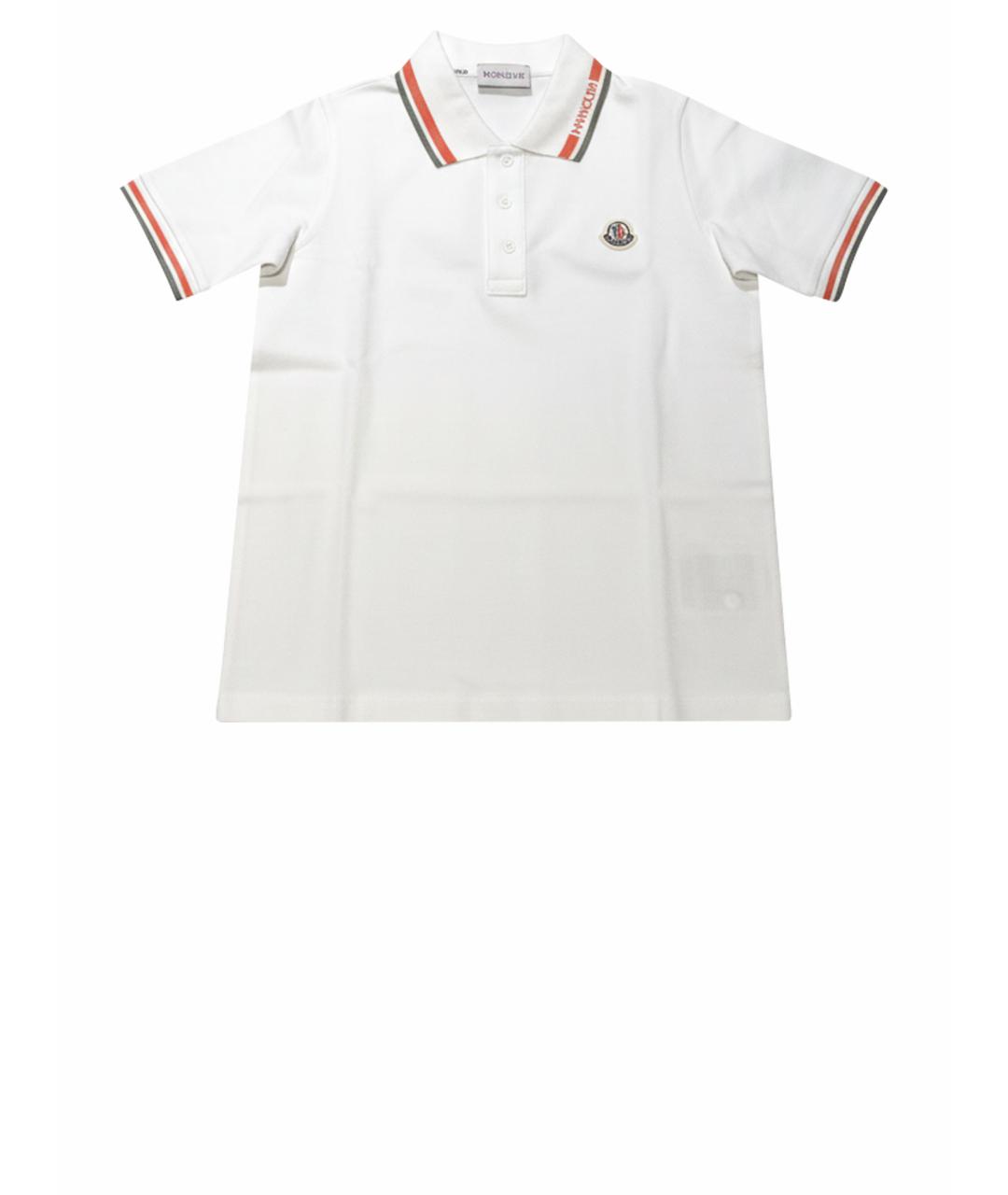 MONCLER Белая хлопковая детская футболка, фото 1