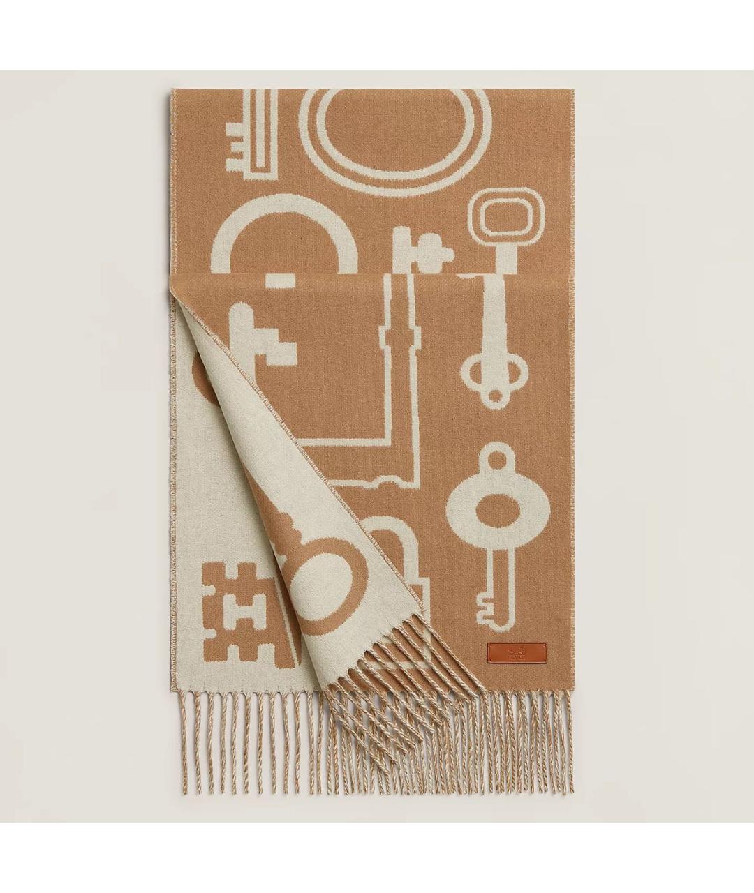 HERMES Мульти кашемировый шарф, фото 5