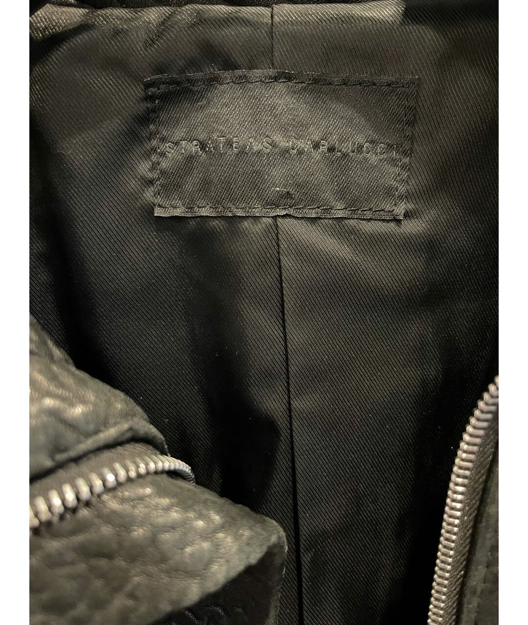 STRATEAS CARLUCCI Черная кожаная куртка, фото 3