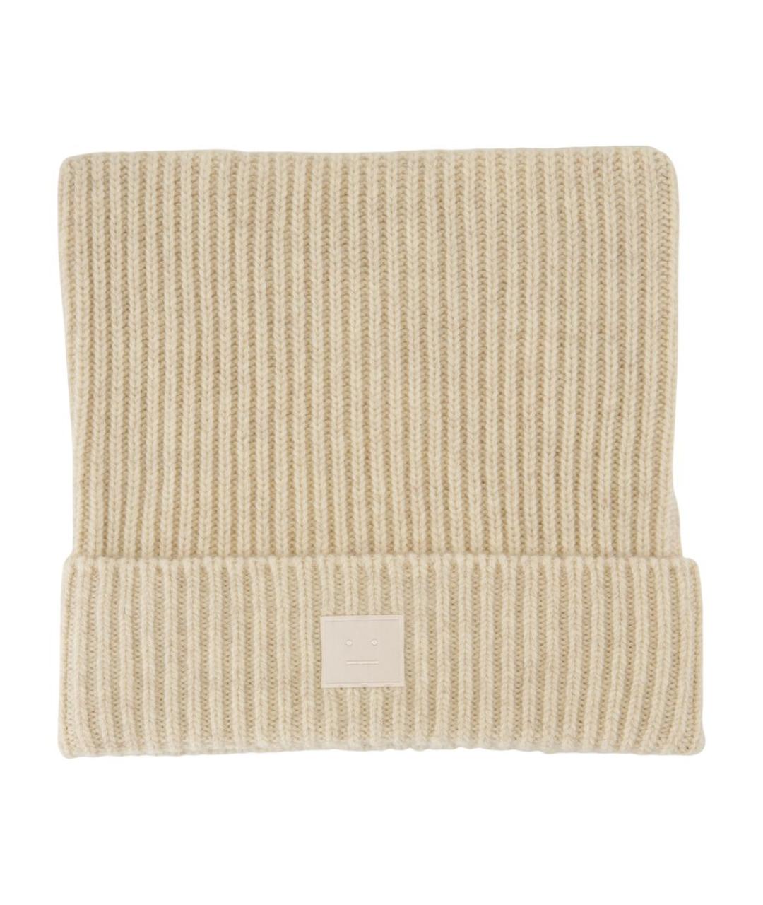 ACNE STUDIOS Бежевая хлопковая шапка, фото 1