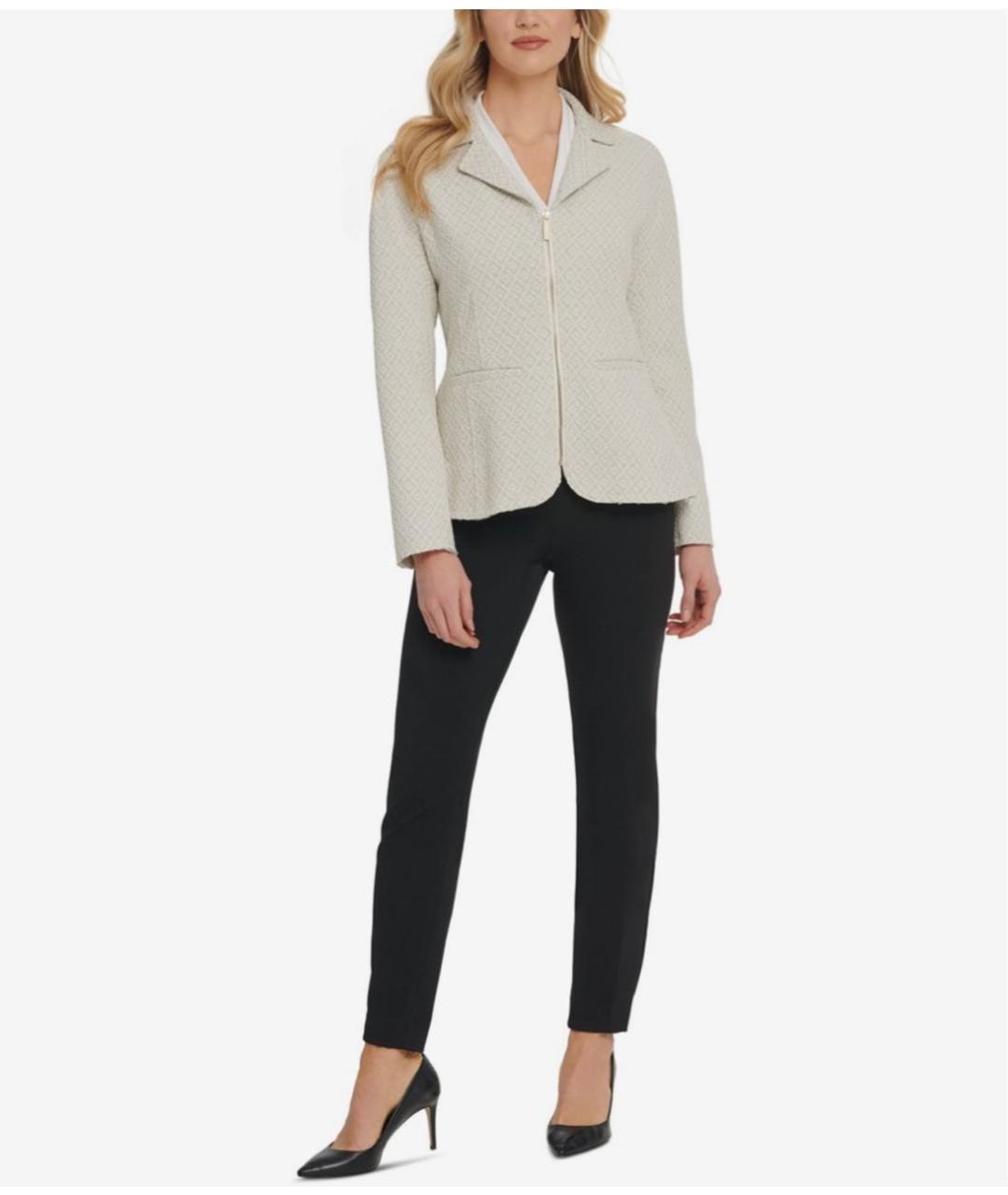 DKNY Бежевый хлопковый жакет/пиджак, фото 2