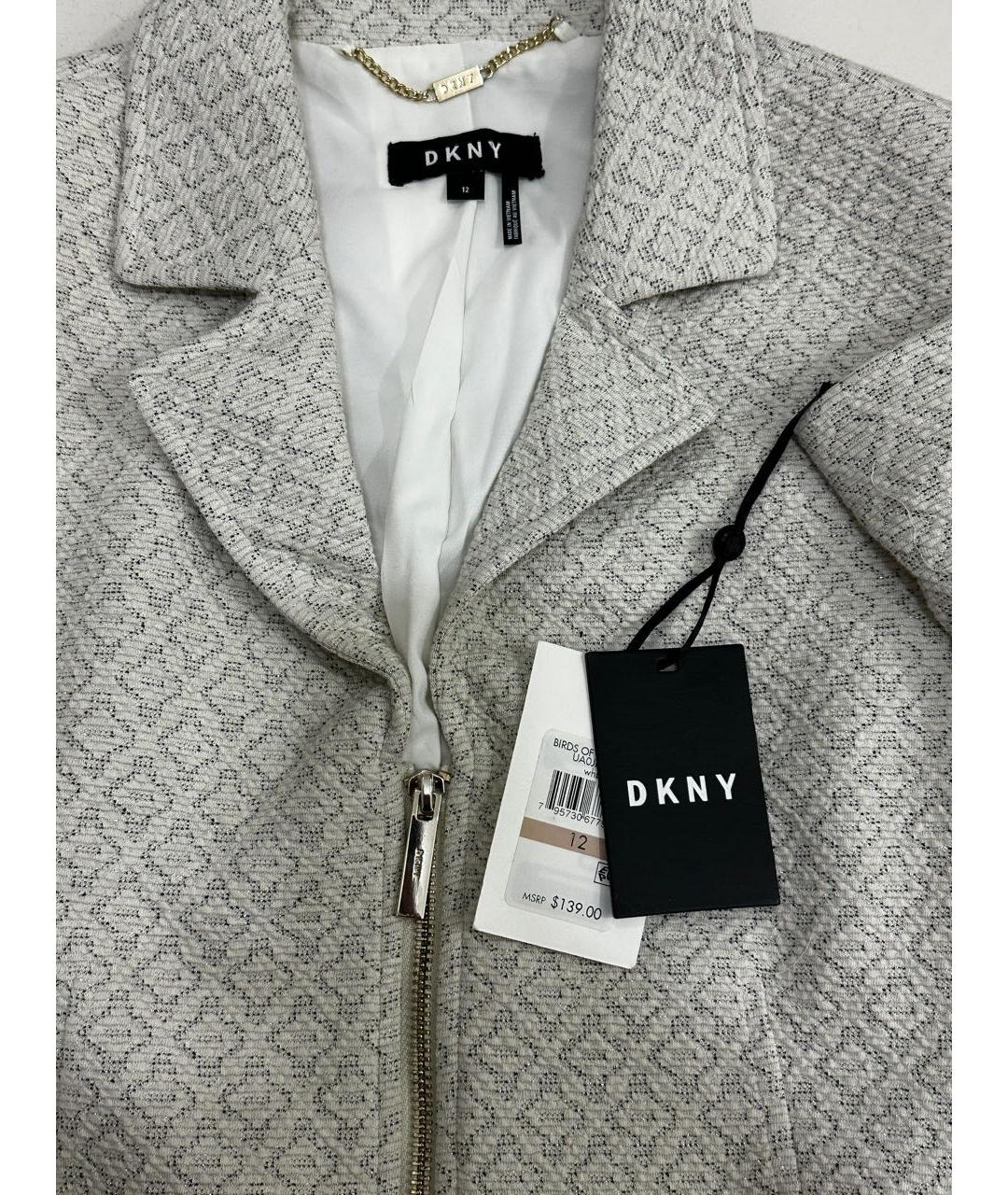 DKNY Бежевый хлопковый жакет/пиджак, фото 7