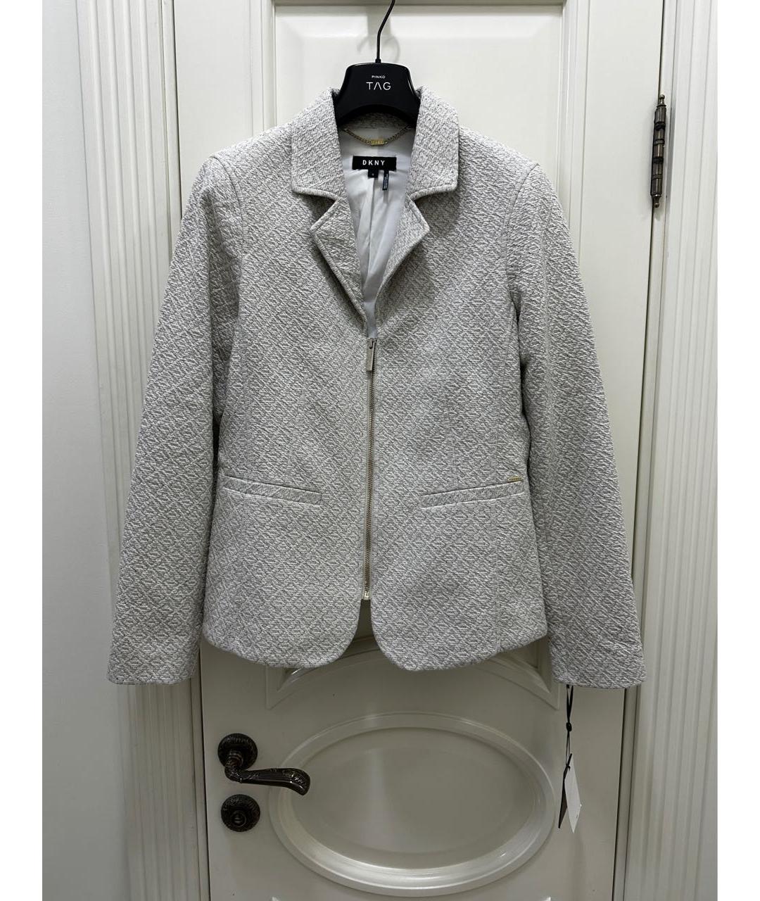 DKNY Бежевый хлопковый жакет/пиджак, фото 5