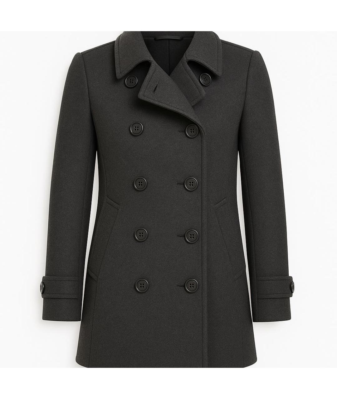 BURBERRY Антрацитовое шерстяное пальто, фото 1