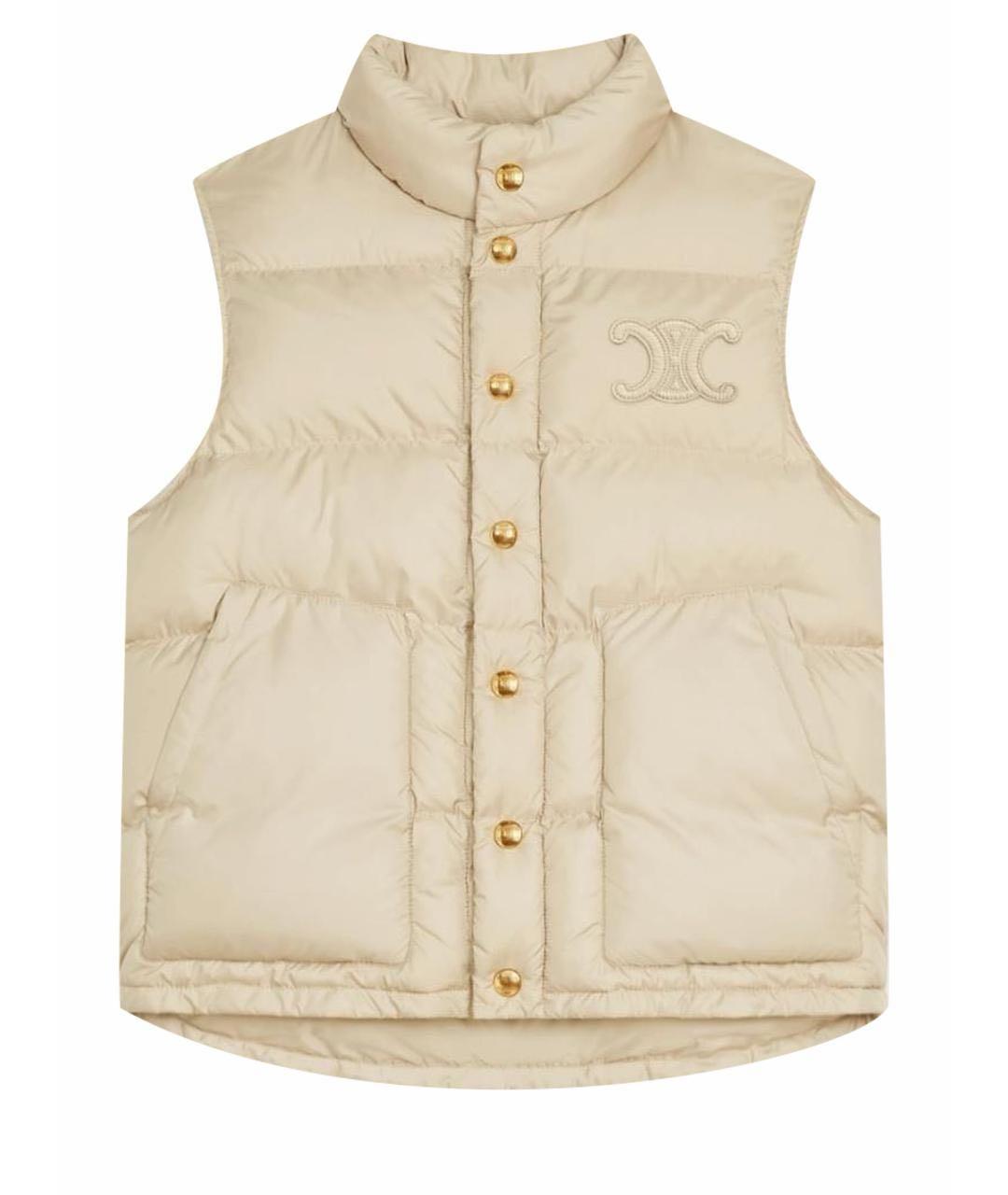 CELINE Бежевый синтетический жилет, фото 1
