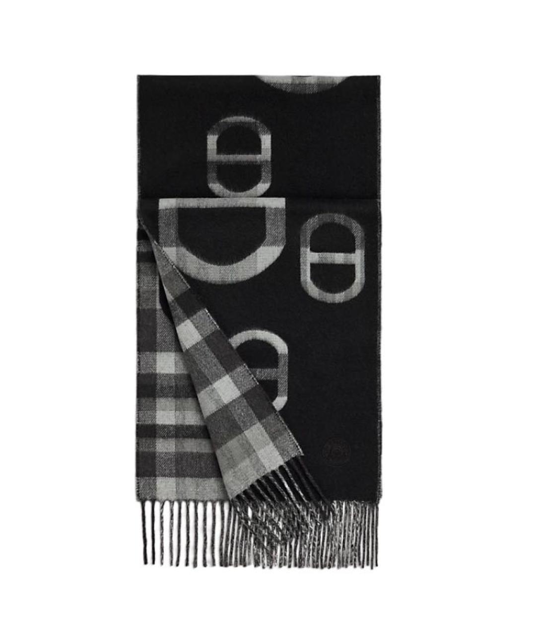 HERMES Серый шарф, фото 1