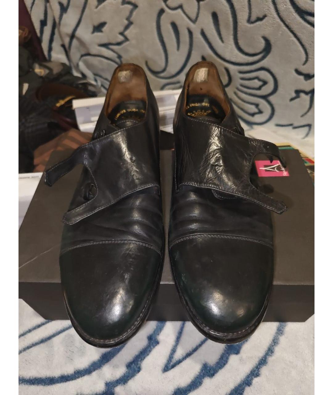 OFFICINE CREATIVE Зеленые кожаные туфли, фото 2