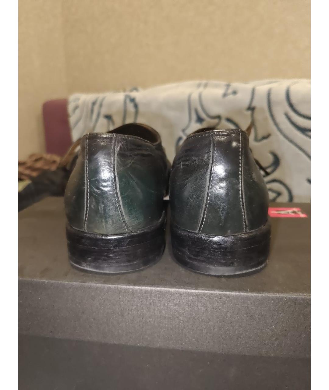 OFFICINE CREATIVE Зеленые кожаные туфли, фото 4